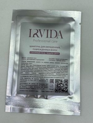 IRVIDA PROFESSIONAL CARE Шампунь салонный уход, защита цвета, для поврежденных волос, 10мл, черная орхидея